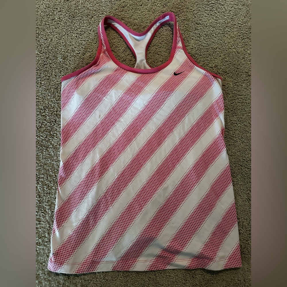 Nike Racerback Pink and White Tank